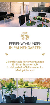 Folder Ferienwohnungen im Palmengarten Heitersheim